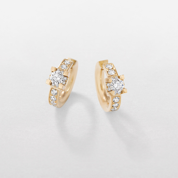 rose gold and diamonds earrings