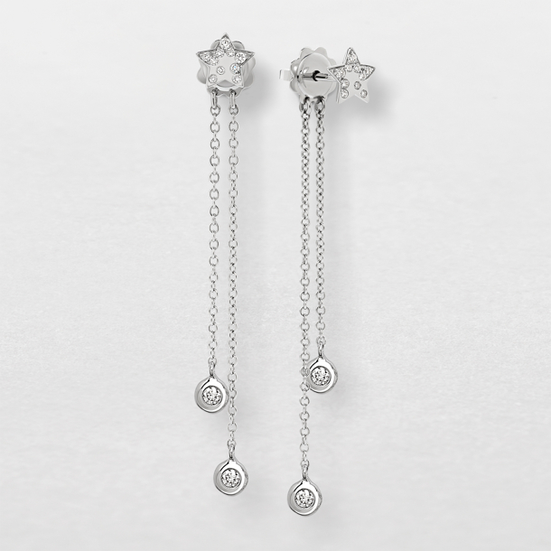 white gold and diamonds earrings