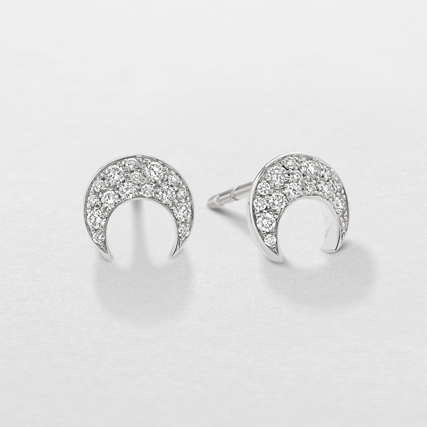 white gold and diamonds earrings