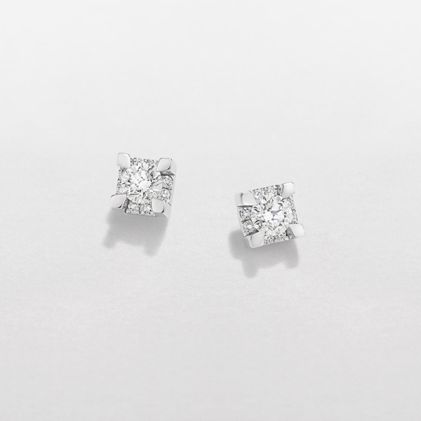 white gold and diamonds earrings