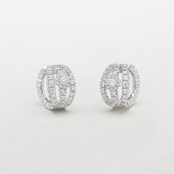 white gold and diamonds earrings