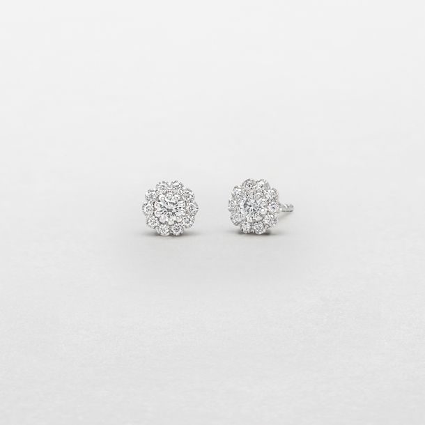 white gold and diamonds earrings