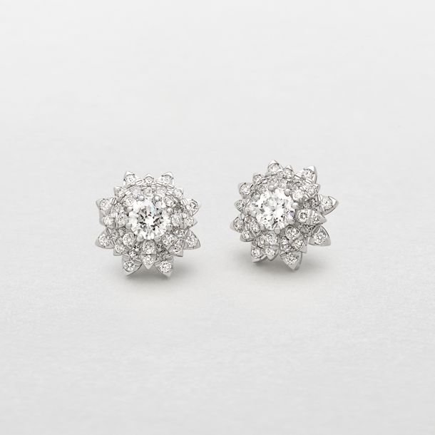 white gold and diamonds earrings