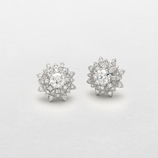 white gold and diamonds earrings