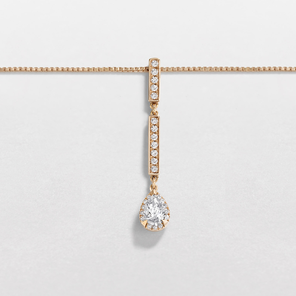 rose gold and diamonds necklace