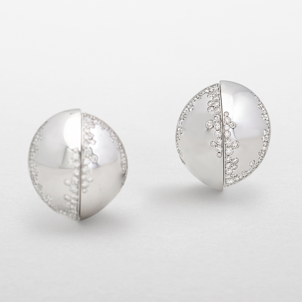 white gold with diamonds earrings