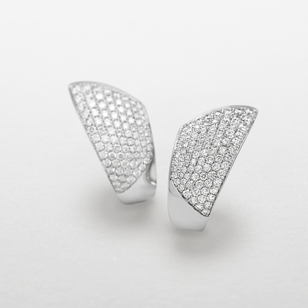 white gold with diamonds earrings