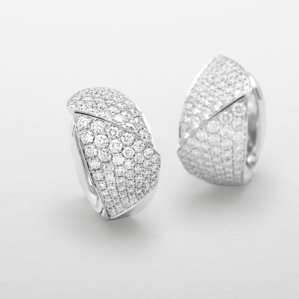 white gold with diamonds earrings