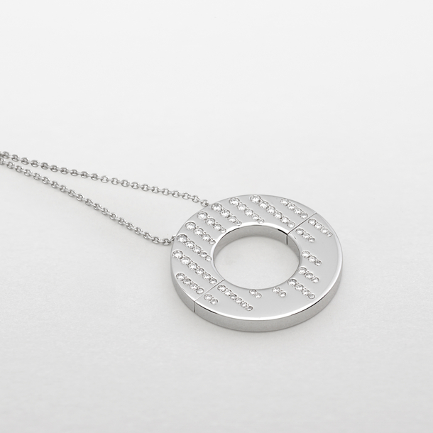 white gold with diamonds necklace