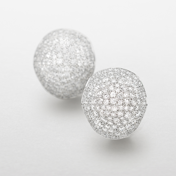 white gold with diamonds earrings