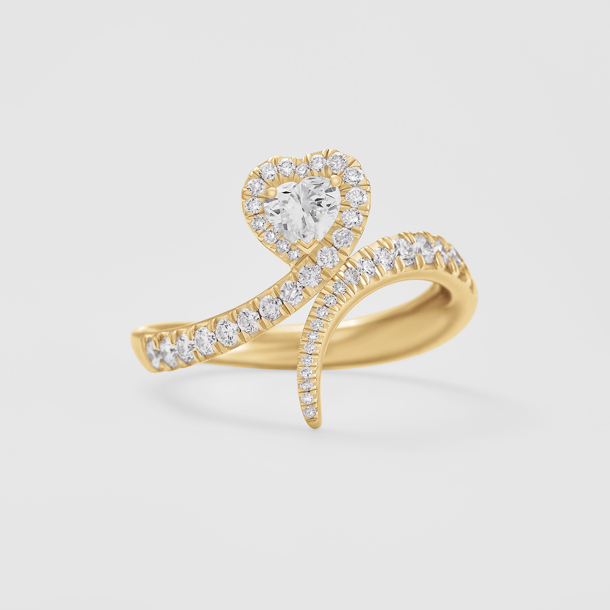 rose gold and diamonds ring