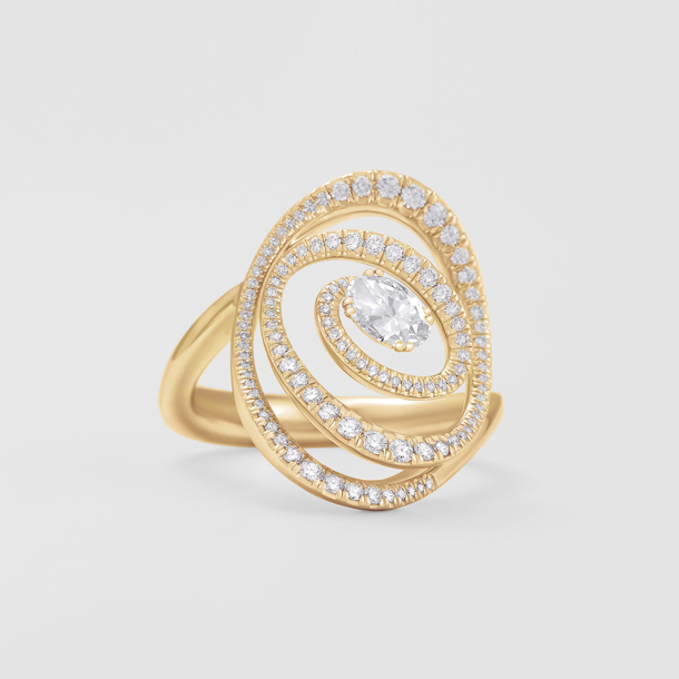 rose gold and diamonds ring