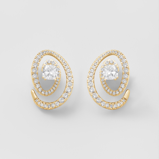 rose gold and diamonds earrings