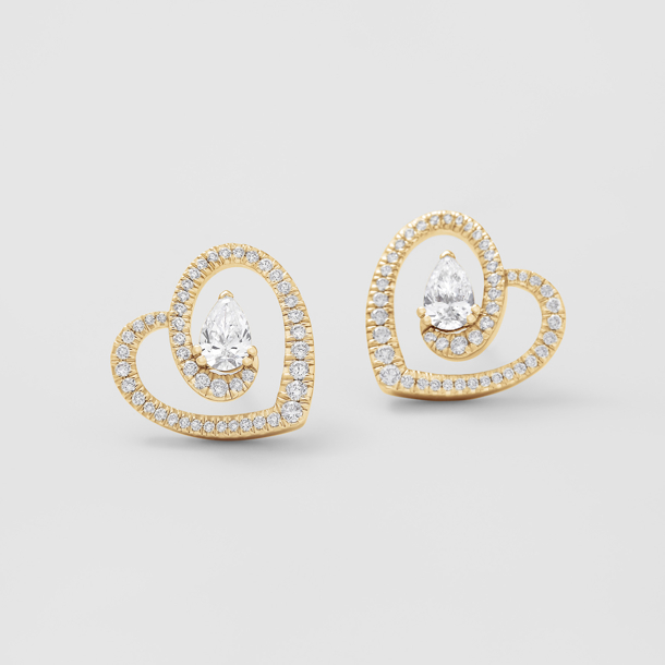 rose gold and diamonds earrings