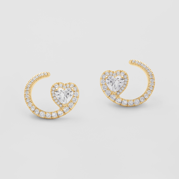 rose gold and diamonds earrings