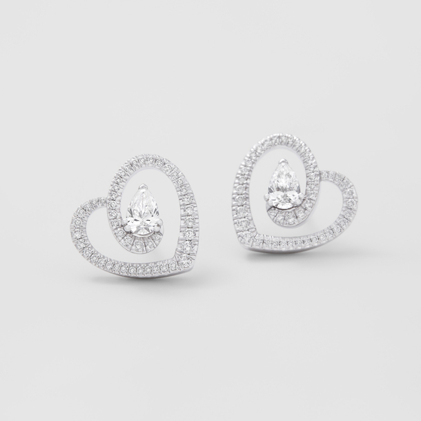 white gold and diamonds earrings