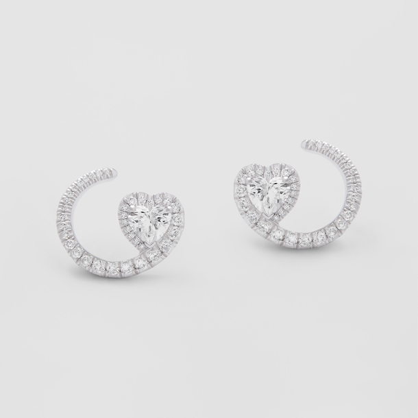 white gold and diamonds earrings