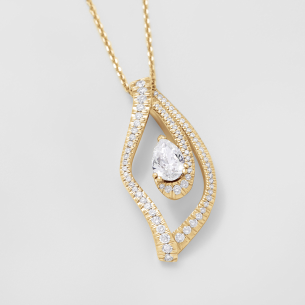 rose gold with diamonds necklace