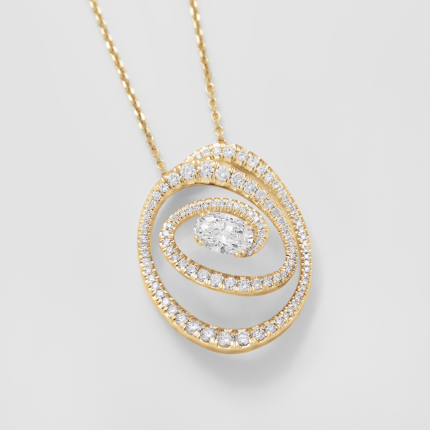 rose gold with diamonds necklace