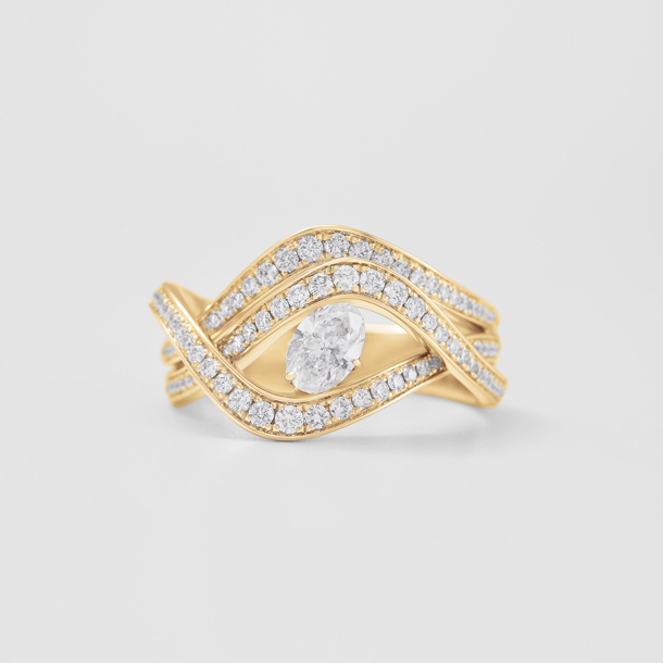 rose gold and diamonds ring