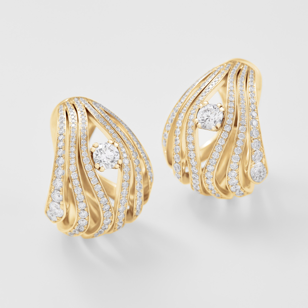 rose gold and diamonds earrings