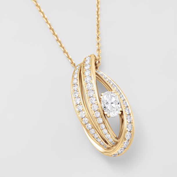 rose gold with diamonds necklace