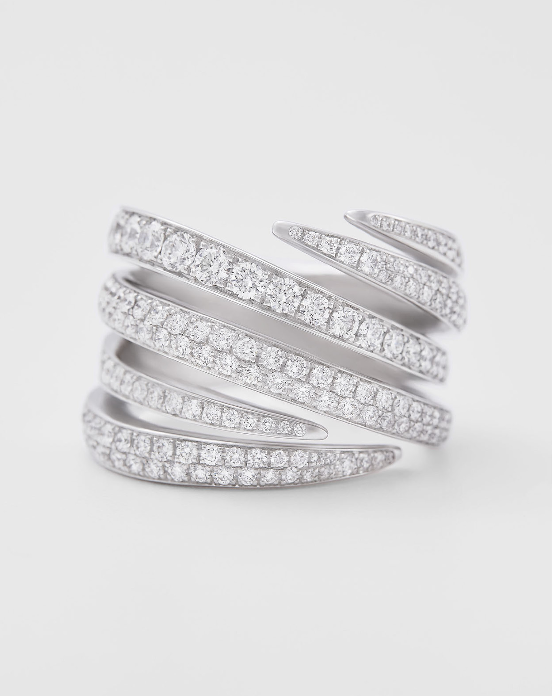 AB17191 -  Like Me Chapter 2 Collection by Giorgio Visconti- Photo: white gold with diamonds multi-strings ring