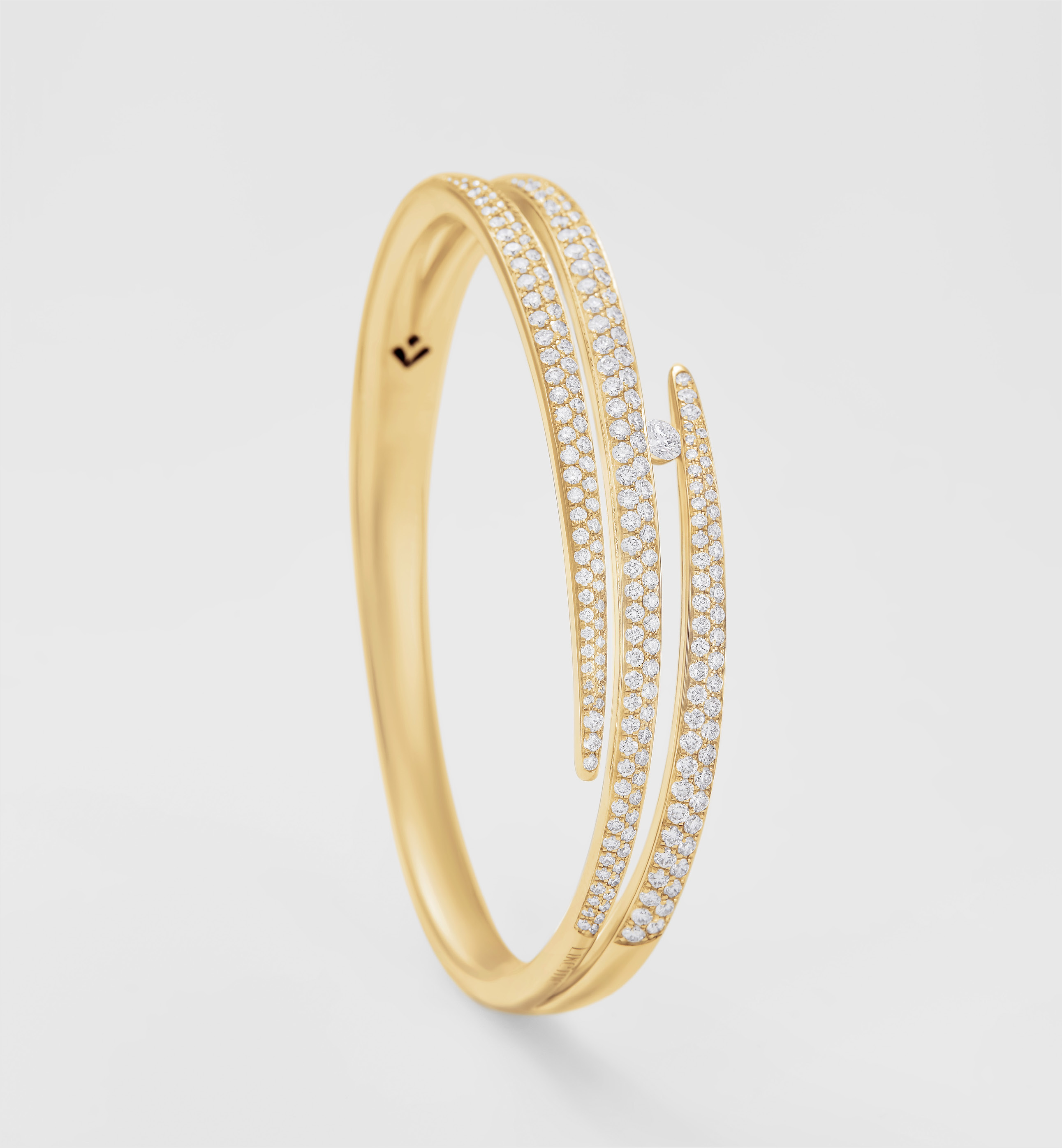 BP39849: pink gold with diamonds bangle. Design bracelet for her - Like Me Chapter Two Collection